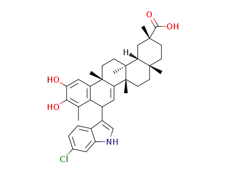 (2R,4aS,6aS,12bR,14aS,14bR)-8-(6-chloro-1H-indol-3-yl)-10,11-dihydroxy-2,4a,6a,9,12b,14a-hexamethyl-1,2,3,4,4a,5,6,6a,8,12b,13,14,14a,14b-tetradecahydropicene-2-carboxylic acid