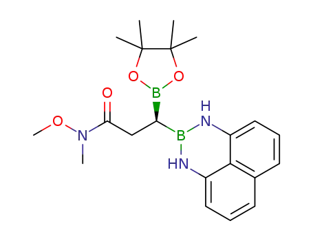 (R)-N-methoxy-N-methyl-3-(1H-naphtho[1,8-de][1,3,2]-diazaborinin-2(3H)-yl)-3-(4,4,5,5-tetramethyl-1,3,2-dioxaborolan-2-yl)propanamide