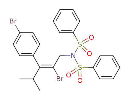 (E)-N-(2-bromo-3-(4-bromophenyl)-4-methylpent-2-en-1-yl)-N-(phenylsulfonyl)benzenesulfonamide