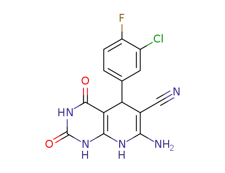 7-amino-5-(3-chloro-4-fluorophenyl)-2,4-dioxo-1,2,3,4,5,8-hexahydropyrido[2,3-d]pyrimidine-6-carbonitrile