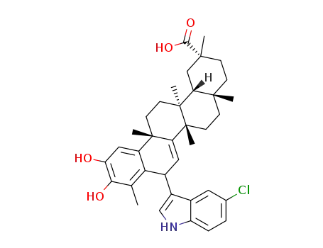 (2R,4aS,6aS,12bR,14aS,14bR)-8-(5-chloro-1H-indol-3-yl)-10,11-dihydroxy-2,4a,6a,9,12b,14a-hexamethyl-1,2,3,4,4a,5,6,6a,8,12b,13,14,14a,14b-tetradecahydropicene-2-carboxylic acid