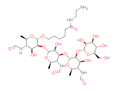 (2'-aminoethylamido)carbonylpentyl α-D-mannopyranosyl(1→2)-4,6-dideoxy-4-formamido-α-D-mannopyranosyl(1→3)-4,6-dideoxy-4-formamido-α-D-mannopyranosyl(1→2)-4,6-dideoxy-4-formamido-α-D-mannopyranoside