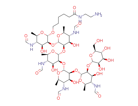 (2'-aminoethylamido)carbonylpentyl α-D-mannopyranosyl(1→2)-4,6-dideoxy-4-formamido-α-D-mannopyranosyl(1→2)-4,6-dideoxy-4-formamido-α-D-mannopyranosyl(1→2)-4,6-dideoxy-4-formamido-α-D-mannopyranosyl(1→2)-4,6-dideoxy-4-formamido-α-D-mannopyranosyl(1→2)-4,6-dideoxy-4-formamido-α-D-mannopyranoside