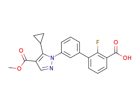 1-(3'-carboxy-2'-fluoro-biphenyl-3-yl)-5-cyclopropyl-1H-pyrazole-4-carboxylic acid methyl ester