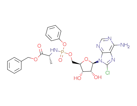 5’-([(benzyloxy-D-alanin-N-yl)phenyl]phosphatyl)-8-chloroadenosine