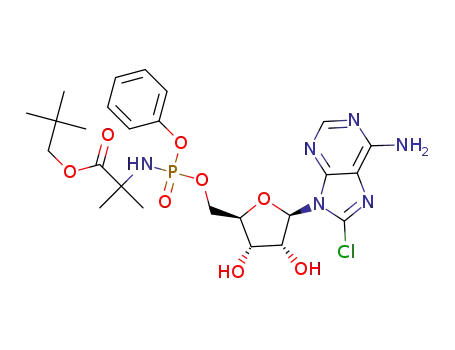 5’-([(neopentyloxy-2,2-dimethylglycin-N-yl)phenyl]phosphatyl)-8-chloroadenosine