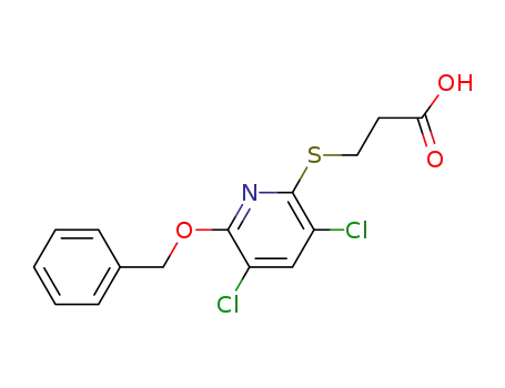 (2-carboxyethyl)thio-3,5-dichloro-6-benzyloxypyridine