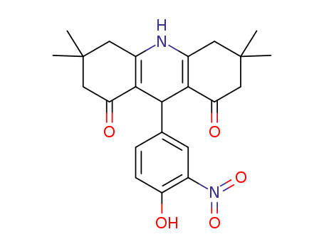 9-(4-hydroxy-3-nitrophenyl)-3,3,6,6-tetramethyl-1,2,3,4,5,6,7,8,9,10-decahydroacridine-1,8-dione
