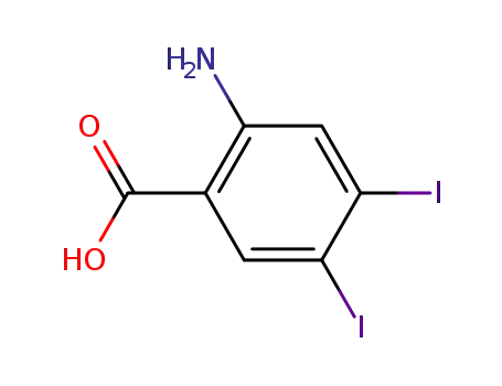 Molecular Structure of 35674-29-4 (2-Amino-4,5-diiodobenzoic acid)