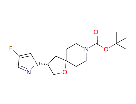 tert-butyl (3R)-3-(4-fluoro-1H-pyrazol-1-yl)-1-oxa-8-azaspiro[4.5]decane-8-carboxylate