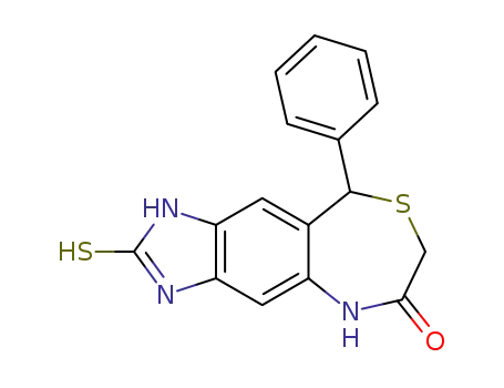 9-phenyl-2-sulfanyl-5,6,7,9-tetrahydro-1H-imidazo[4',5':4,5]benzo[e][1,4]thiazepin-6-one