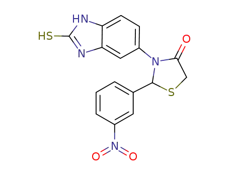 3-(2-mercapto-1H-benzo[d]imidazol-5-yl)-2-(3-nitrophenyl)thiazolidin-4-one