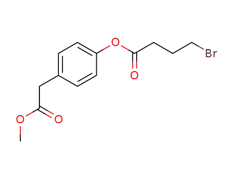 methyl 2-(4'-(4"-bromobutanoyloxy)phenyl)acetate