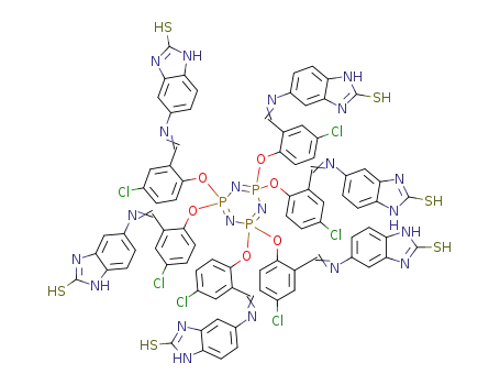 hexa[4-chloro-2-(2-mercapto-benzimidazol-5-yliminomethyl)phenoxy]cyclotriphosphazene