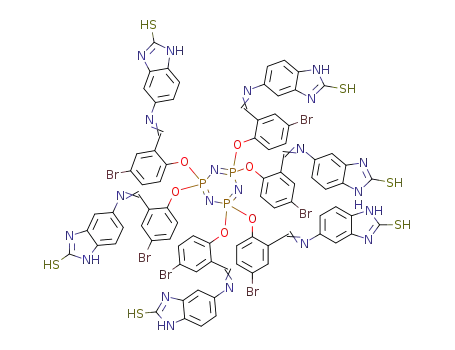 hexa[4-bromo-2-(2-mercapto-benzimidazol-5-yliminomethyl)phenoxy]cyclotriphosphazene