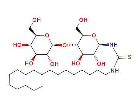1-[(2R,3R,4R,5S,6R)-3,4-Dihydroxy-6-hydroxymethyl-5-((2S,3R,4S,5R,6R)-3,4,5-trihydroxy-6-hydroxymethyl-tetrahydro-pyran-2-yloxy)-tetrahydro-pyran-2-yl]-3-octadecyl-thiourea