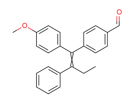 4-(1-(4-methoxyphenyl)-2-phenylbut-1-enyl)benzaldehyde