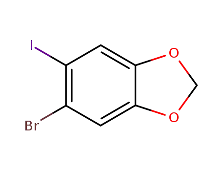 Molecular Structure of 94670-76-5 (1,3-Benzodioxole, 5-bromo-6-iodo-)