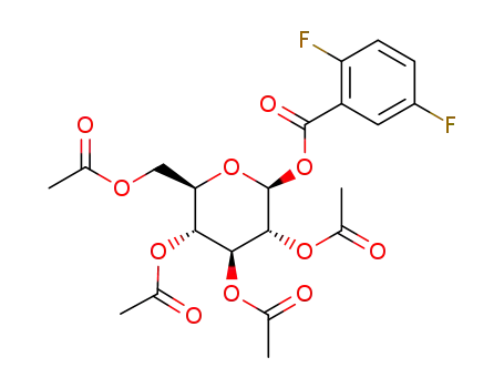 2,3,4,6-tetraacetate-1-(2,5-difluorobenzoate) β-D-glucopyranose