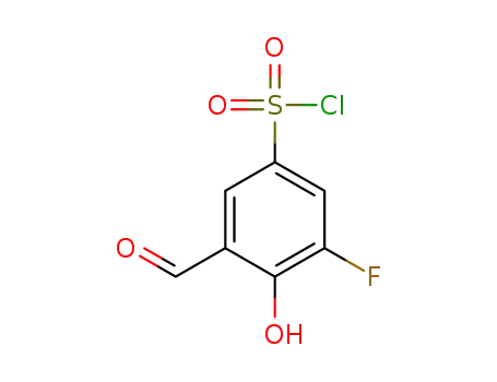 3-fluoro-5-formyl-4-hydroxybenzene-1-sulfonyl chloride