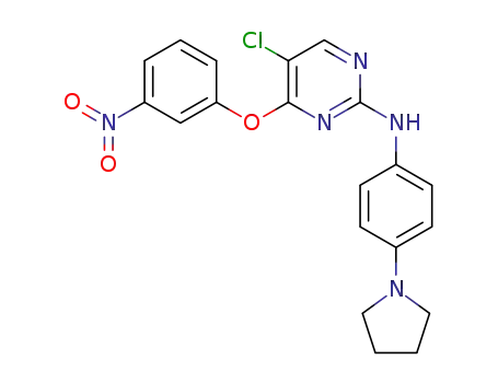 5-chloro-4-(3-nitrophenoxy)-N-(4-(pyrrolidin-1-yl)phenyl)pyrimidin-2-amine