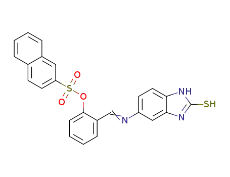 2-[(2-sulfanyl-1H-benzo[d]imidazol-5-yl)iminomethyl]phenyl naphthalene-2-sulfonate
