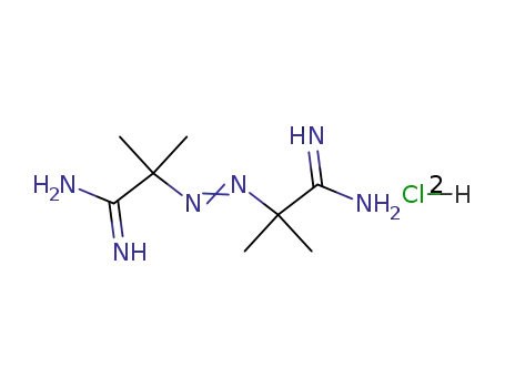 Molecular Structure of 2997-92-4 (2,2'-Azobis(2-methylpropionamidine) dihydrochloride)