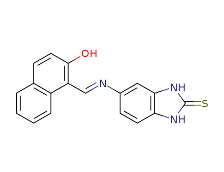 (E)-5-(((2-hydroxynaphthalen-1-yl)methylene)amino)-1H-benzo[d]imidazole-2(3H)-thione