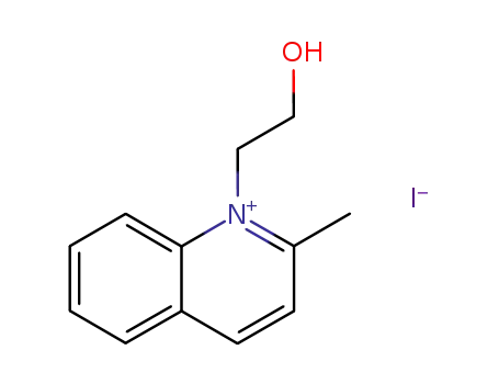Molecular Structure of 64170-00-9 (Quinolinium, 1-(2-hydroxyethyl)-2-methyl-, iodide)