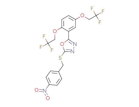 2-(2,5-bis(2,2,2-trifluoroethoxy)phenyl)-5-(4-nitrobenzylthio)-1,3,4-oxadiazole