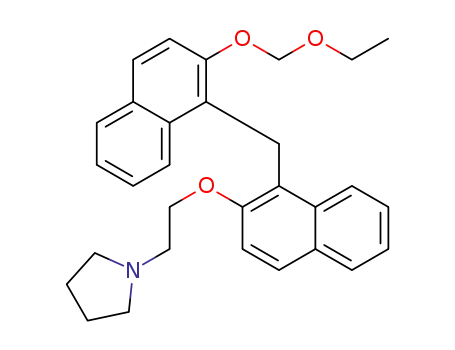 1-(2-((1-((2-(ethoxymethoxy)naphthalen-1-yl)methyl)naphthalen-2-yl)oxy)ethyl)pyrrolidine