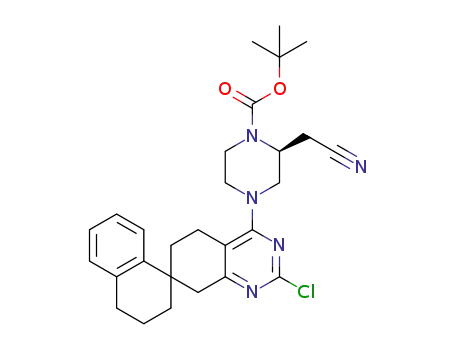 tert-butyl (2S)-4-(2’-chloro-3,4,5’,8’-tetrahydro-2H,6’H-spiro[naphthalene-1,7’-quinazolin]-4’-yl)-2-(cyanomethyl)piperazine-1-carboxylate