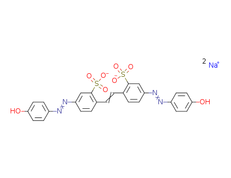Benzenesulfonic acid,2,2'-(1,2-ethenediyl)bis[5-[2-(4-hydroxyphenyl)diazenyl]-, sodium salt (1:2)