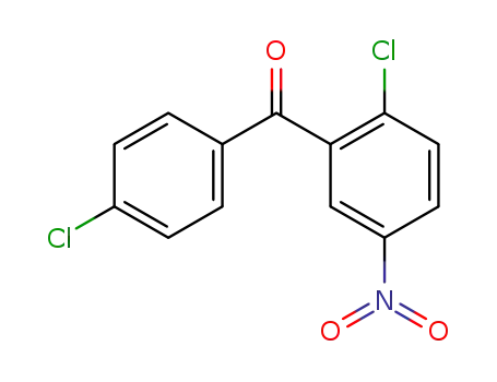 Molecular Structure of 70132-91-1 (Methanone, (2-chloro-5-nitrophenyl)(4-chlorophenyl)-)