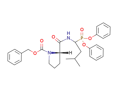 (S)-2-[1-(Diphenoxy-phosphoryl)-3-methyl-butylcarbamoyl]-pyrrolidine-1-carboxylic acid benzyl ester