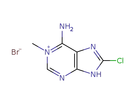 6-Amino-8-chloro-1-methyl-9H-purin-1-ium; bromide
