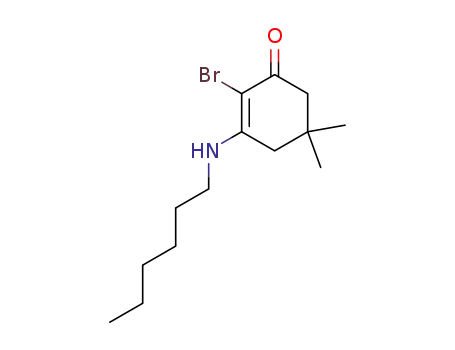 2-Bromo-3-hexylamino-5,5-dimethyl-cyclohex-2-enone