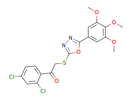 1-(2,4-Dichloro-phenyl)-2-[5-(3,4,5-trimethoxy-phenyl)-[1,3,4]oxadiazol-2-ylsulfanyl]-ethanone
