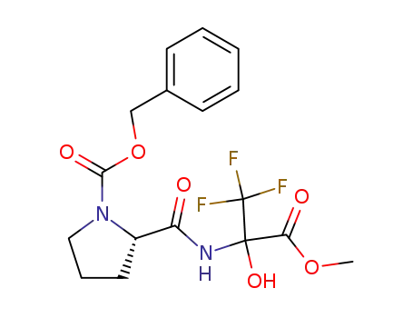 (S)-2-(2,2,2-Trifluoro-1-hydroxy-1-methoxycarbonyl-ethylcarbamoyl)-pyrrolidine-1-carboxylic acid benzyl ester