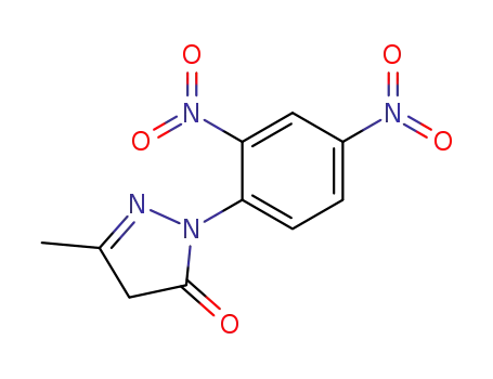 Molecular Structure of 3718-29-4 (3H-Pyrazol-3-one, 2-(2,4-dinitrophenyl)-2,4-dihydro-5-methyl-)