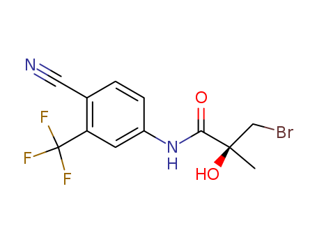 Propanamide, 3-bromo-N-[4-cyano-3-(trifluoromethyl)phenyl]-2-hydroxy-2-methyl-, (S)-