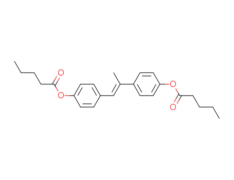 Pentanoic acid 4-[(E)-1-methyl-2-(4-pentanoyloxy-phenyl)-vinyl]-phenyl ester