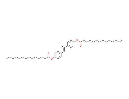 Tetradecanoic acid 4-[(E)-1-methyl-2-(4-tetradecanoyloxy-phenyl)-vinyl]-phenyl ester