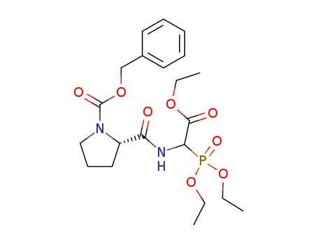 Ethyl 2-[(S)-2-(1-benzyloxycarbonylpyrrolidin-2-yl)carbonyl]amino-2-(diethoxyphosphoryl)acetate