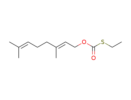 Thiocarbonic acid O-((E)-3,7-dimethyl-octa-2,6-dienyl) ester S-ethyl ester