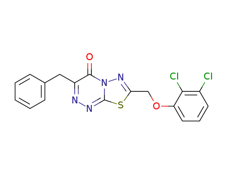 3-Benzyl-7-(2,3-dichloro-phenoxymethyl)-[1,3,4]thiadiazolo[2,3-c][1,2,4]triazin-4-one
