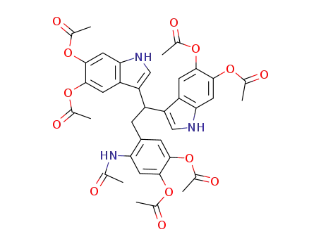 acetic acid 6-acetoxy-3-[2-(4,5-diacetoxy-2-acetylamino-phenyl)-1-(5,6-diacetoxy-1H-indol-3-yl)-ethyl]-1H-indol-5-yl ester