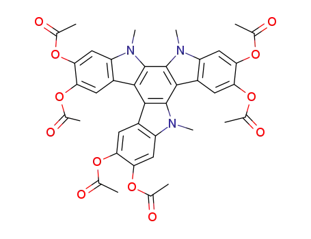 2,3,6,7,11,12-hexaacetoxy-9,14,15-trimethyldiindolo[2,3-a:2',3'-c]carbazole