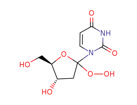 1-((4S,5R)-2-Hydroperoxy-4-hydroxy-5-hydroxymethyl-tetrahydro-furan-2-yl)-1H-pyrimidine-2,4-dione