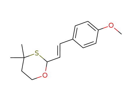Molecular Structure of 561329-01-9 (1,3-Oxathiane, 2-[(1E)-2-(4-methoxyphenyl)ethenyl]-4,4-dimethyl-)